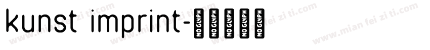 kunst imprint字体转换